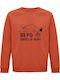 Unisex Organic Cotton Sweatshirt Bepo Pirates Heart One Piece Anime Manga Logo Orange