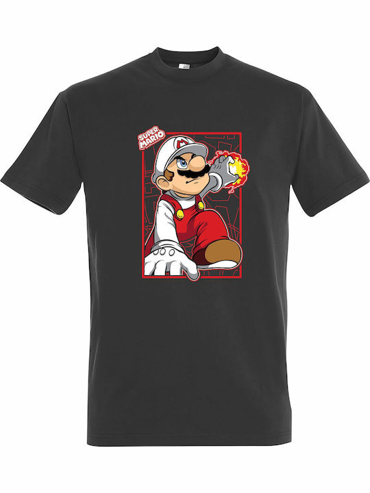 T-shirt Unisex " Super Mario On Fire Fanart Des...