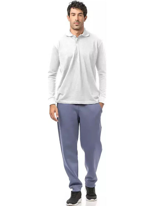 Bodymove Polo Μπλούζα Μακρυμάνικη Λευκό