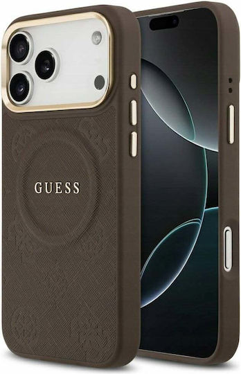 Guess Umschlag Rückseite Silikon / Kunststoff Braun (iPhone 17 Pro Max)