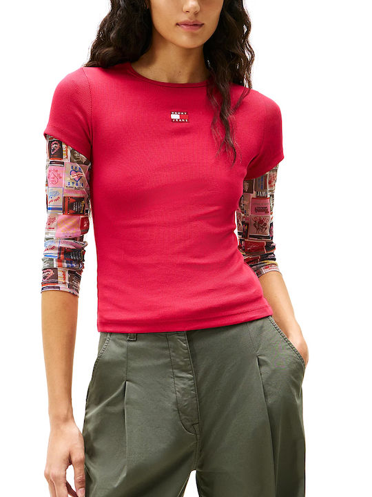 Tommy Hilfiger Tricou Damă Fuchsia