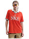 Damen Sport Oversized T-Shirt Rot