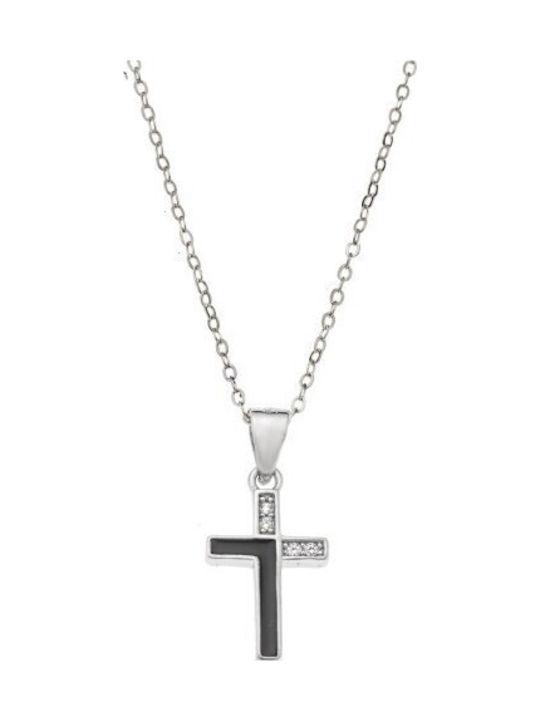 Senza Women's Cross from Silver with Chain