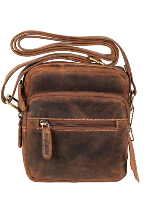 Leather Men's Bag Shoulder / Crossbody Tabac Brown