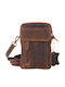 Piele Geantă pentru bărbați De umăr / tip crossbody Tabac maro