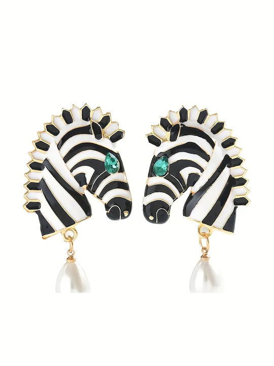 Eluna Earrings with Stones & Pearls