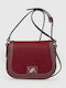 Damentasche Crossbody Schulter Burgundische Textur & Design