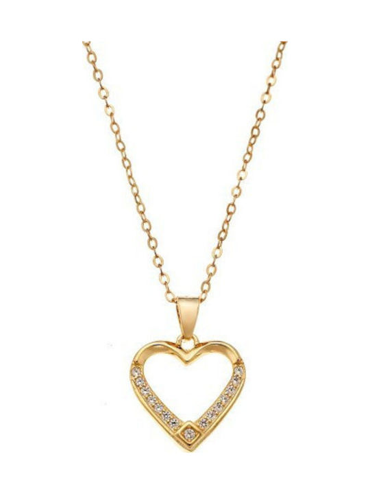 Senza Necklace with design Heart from Gold Plat...