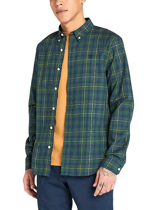 Timberland Long-sleeved Shirt Checked Green-blue