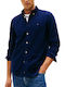 Long-sleeved Corduroy Shirt Blue