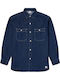 Long-sleeved Denim Shirt Dark Used