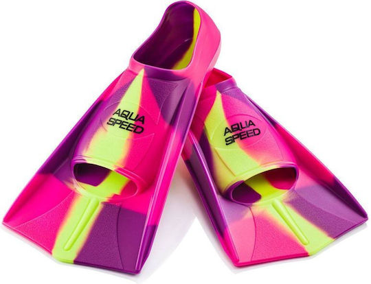 Aquaspeed Aquaspeed Flipper Für Schwimmen Training Kurz Rosa/Violett/Grün