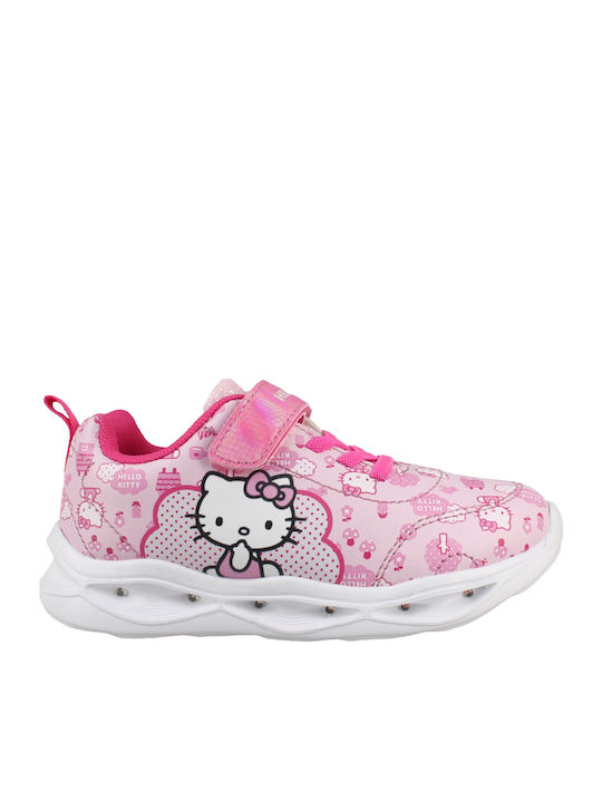 Παιδικά Sneakers με Φωτάκια Ροζ