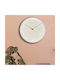 Wallity Wall Clock Metallic White Ø30cm