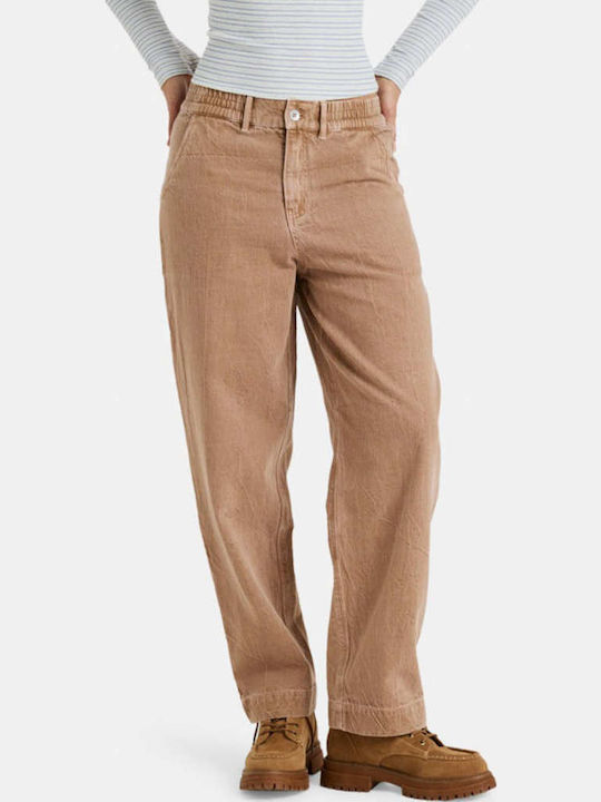 Break My Soul Women's Fabric Trousers Brown