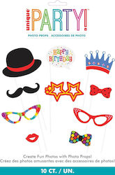 Unique Set 10 Bucăți Photo Booth Prop Pentru Ziua De Naștere Unique Set 10 Bucăți Photo Booth Prop Pentru Ziua De Naștere