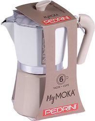 Pedrini Espressokocher Für Den Herd 6 Tassen Silber