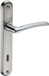 Viobrass Türgriff Mittlere Tür Platte Paar Nickel Matt Viobrass Türgriff Mittlere Tür Platte Paar Nickel Matt