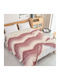 SpitiBazaar Blanket Velvet Queen 220x240cm Ροζ - Λευκό