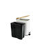 Next Soft Close White Office Waste Bin 6L H14.5x28x28cm