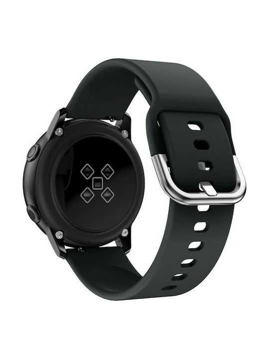 Silicone Strap Galaxy Watch Gear S2 Classic Gear Sport Galaxy Watch Active 2 Fits All 20mm Black OEM