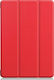 Tri-fold Book Leather Stand Case Red Front Transparent Silicone Back Huawei Mediapad T5 10 Oem