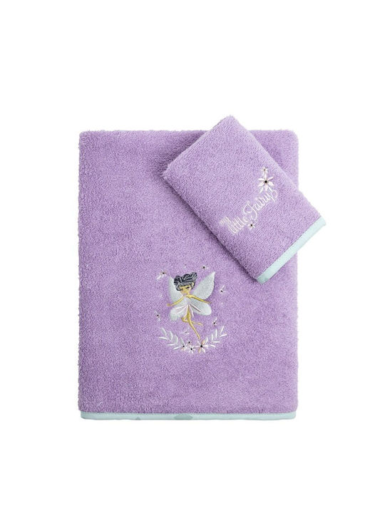 Nima Set of baby towels 2pcs Purple Weight 400gr/m²