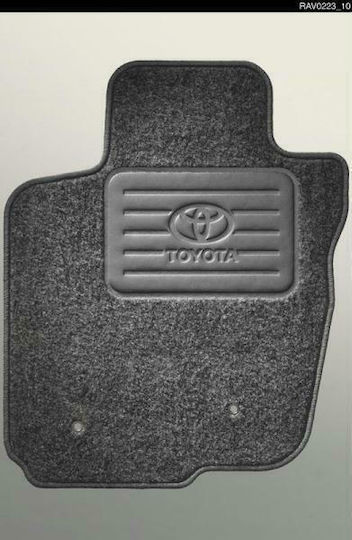 Toyota Γνήσια 4 Υφασμάτινα Πατάκια Ανθρακί Σετ Rav-4 Swb 05'-12' 650g Οδηγού Συνοδηγού 2 Πίσω