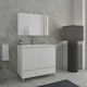 Drop Delta Countertop with Sink & Mirror L100xW45xH80cm Glossy White