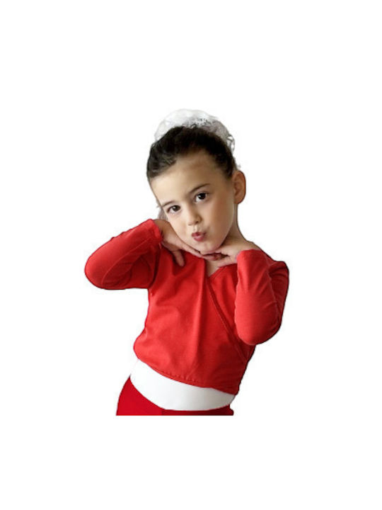Kokoracostume Kinder-Tanzbekleidung Strickjacke Cruza Rot