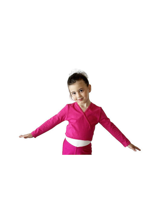 Kokoracostume Kinder-Tanzbekleidung Strickjacke Cruza Fuchsie