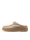 Torhill Leather Mules with High Heel in Beige Color
