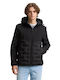 Geacă Puffer Waterproof și cu Protecție Împotriva Vântului Neagră