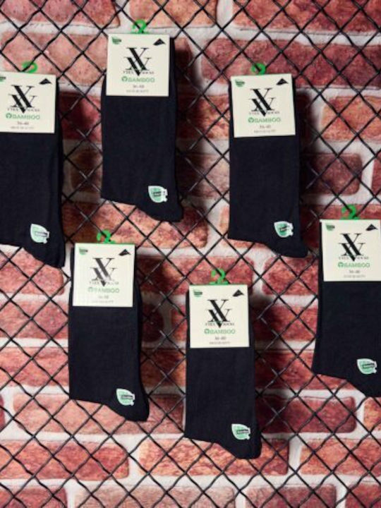 Vtex Socks Ανδρικές Κάλτσες Μαύρες 6Pack