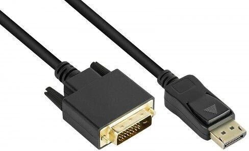 Good Connections Кабел DVI-D мъжки - DisplayPort мъжки 5м Черен (DP-DVI5)