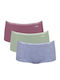 Βαμβακερά Women's Boxer 3Pack Terracotta, Mint, Dusty Pink, Light Blue