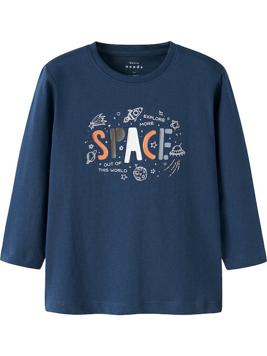 Name It Παιδική Μπλούζα Μακρυμάνικη Μπλε Space ...