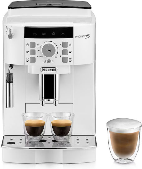 De'Longhi Magnifica Start Αυτόματη Μηχανή Espresso 1450W Πίεσης 15bar με Μύλο Άλεσης Λευκή