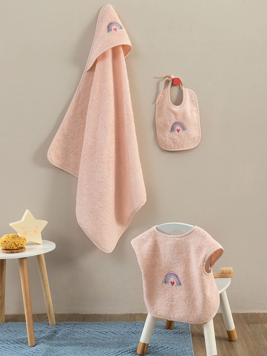 Palamaiki Baby Bademantel Set mit Kapuze 60x75cm