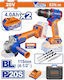 Wadfow WCK20273E Set Angle Wheel & Impact Drill Driver Brushless 20V with 2 Batteries 4Ah and Case
