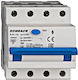 Intreruptor Diferential Rcbo 3p+n 20a 30ma 6ka Curba B Tip A Amparo Ak668820 Schrack