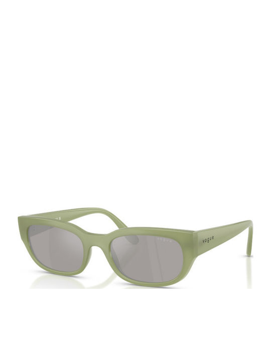Vogue Women's Sunglasses with Green Plastic Frame and Gray Mirror Lens VO5669S 3254/6G