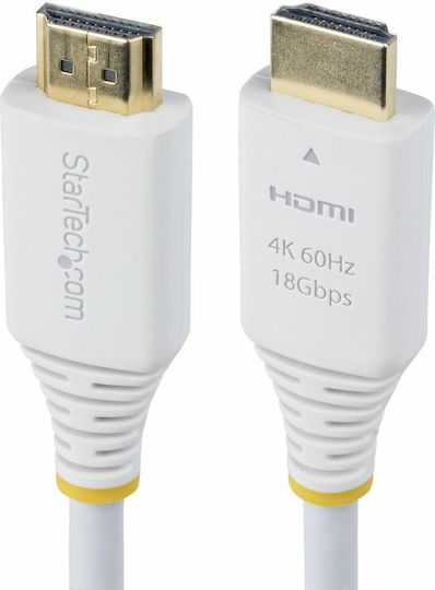 StarTech HDMI 2.0 Премиум Високоскоростен 4K 60Hz HDR Кабел HDMI Мъжки - HDMI Мъжки 3м Бял