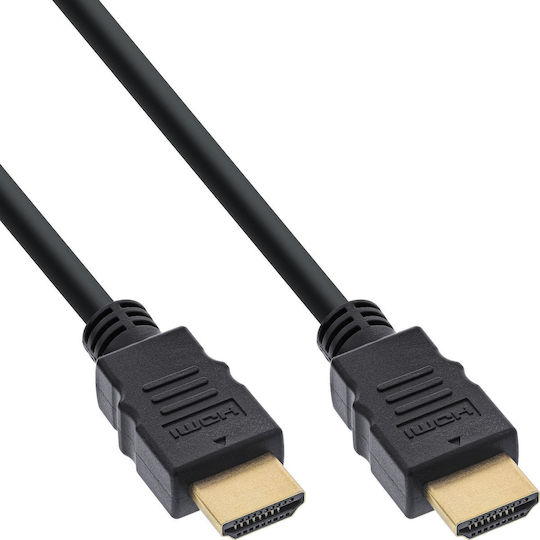 InLine High Speed Ethernet Cable HDMI male - HDMI male 2.5m Black