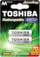 Toshiba Wiederaufladbare Batterien AA 2600mAh 2Stück
