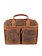Leather Men's Briefcase Tabac Brown
