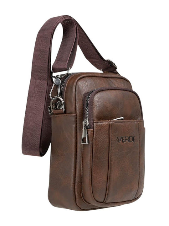 Verde Men's Bag Shoulder / Crossbody Brown