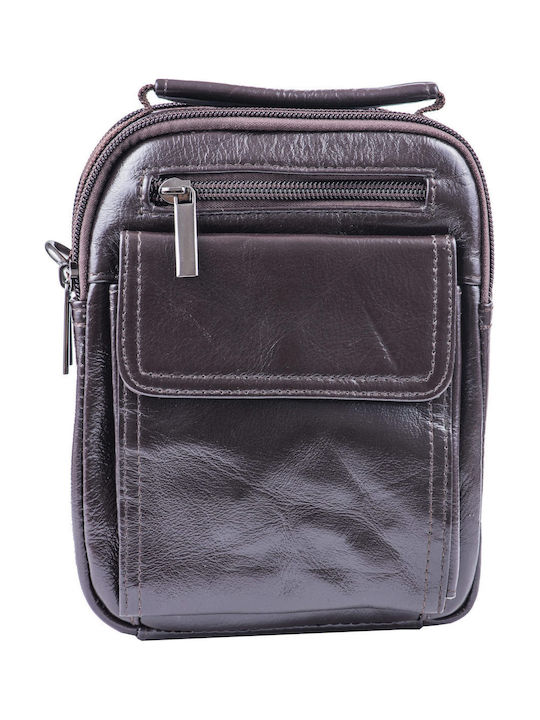 Piele Geantă pentru bărbați De umăr / tip crossbody Maro