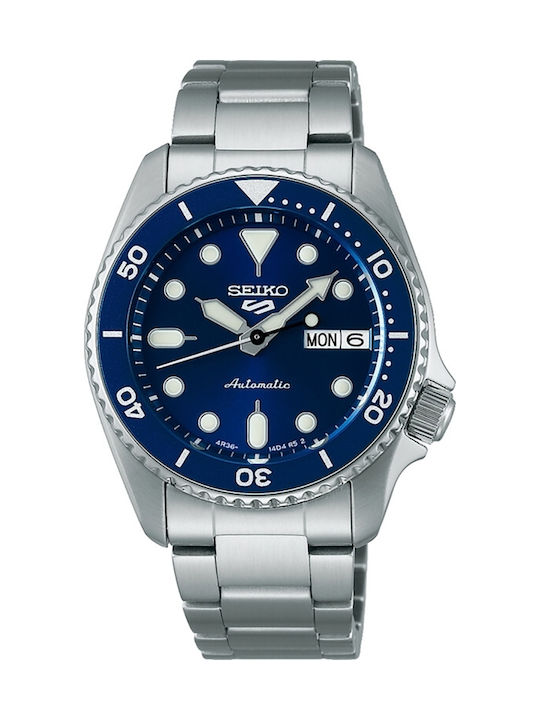 Skx Series Men's Watch 38mm Automatic with Silver Metal Bracelet