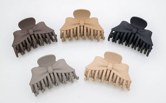 Haarspangen mit Schleife Matt Finish Erdtöne Schwarz